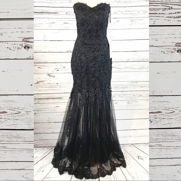 Judy & Julia Dresses & Skirts - MERMAID FORMAL PROM DRESS BLACK TRUMPET STYLE
